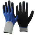 NMsafety 13 gauge polyester full coated sandy finish nitrile safety industrial work gloves CE EN388 4121X